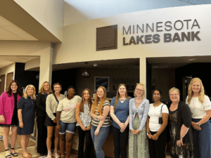 Team MNLB during Young Women’s Leadership Program with high-school-aged girls in the Sixth Congressional District.